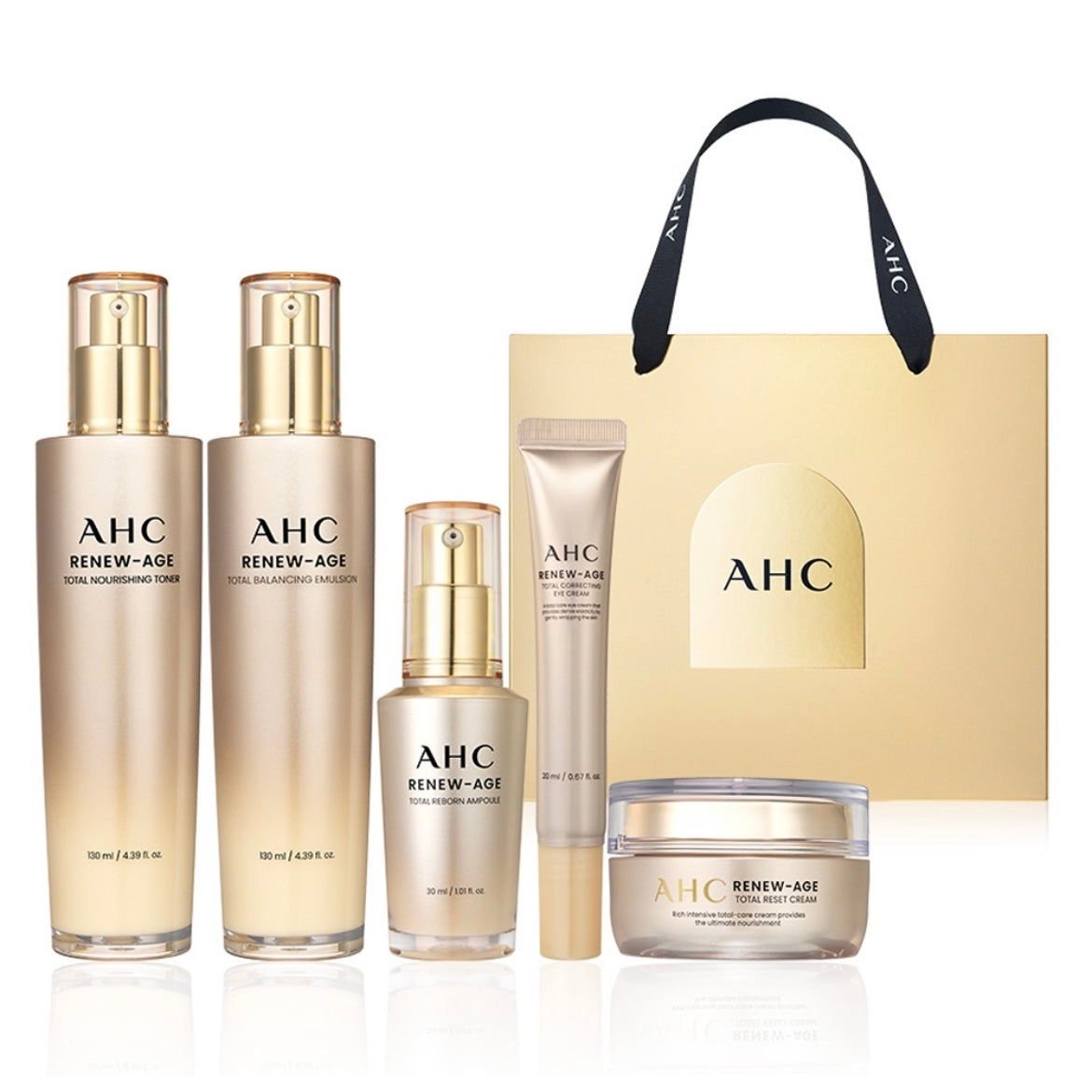 ahc - renewage skincare set